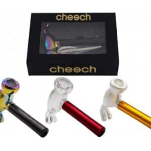 4" Cheech Glass Metal Hammer Hand Pipe