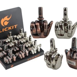Click It Middle Finger Torch Lighter 12pk