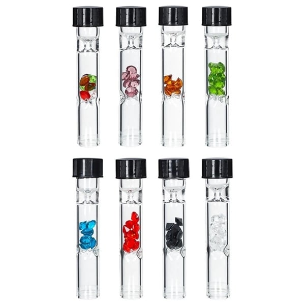 Glass Chillums with Gem Filter 48pk