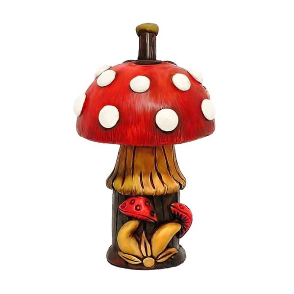 Pichincha Hand Crafted Medium Hand Pipe - Red Bowl Mushroom