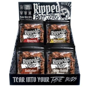 Ripped Jerky 2.5oz Beef Jerky Assorted Display 20pk