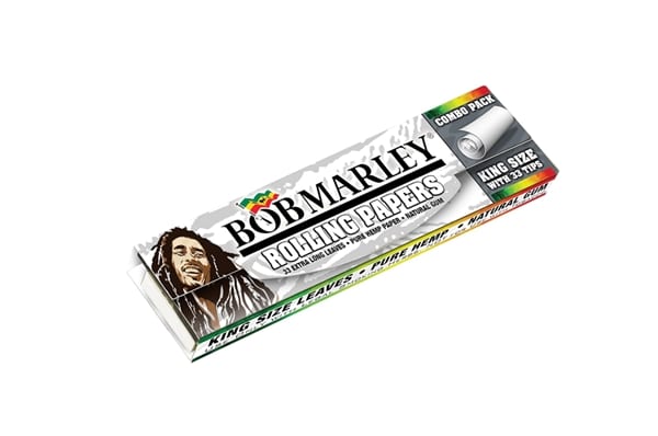 Bob Marley Pure Hemp Rolling Papers – King Size with Tips