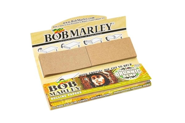 Bob Marley Unbleached Organic Hemp Rolling Papers – King Size with Tips