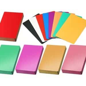 100ct Aluminum Metal Business Card Blanks