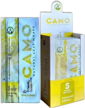 Afghan Hemp Camo Self-Rolling Natural Leaf Wraps – Pina Colada - Image 3