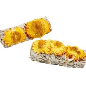 10ct White Sage – Yellow Strawflower