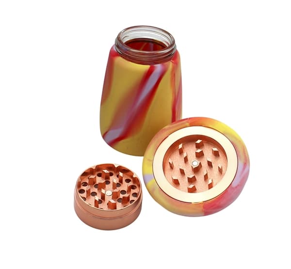 Palpitate Silicone Mushroom Metal Grinder Stash Jar 6pk