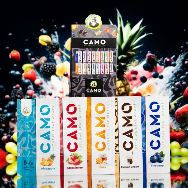 Afghan Hemp Camo Self-Rolling Natural Leaf Wraps – Box Set Mixed Flavors