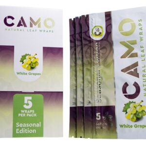 Afghan Hemp Camo Self-Rolling Natural Leaf Wraps – White Grapes