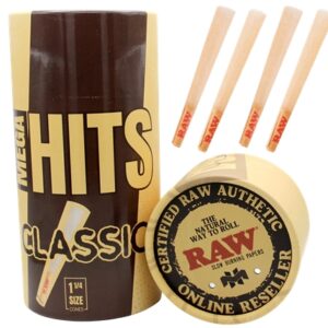 Mega Hits RAW Classic Mini Bulk Cones – 1 1/4 Size 100pk