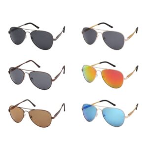 12ct Polarized Aluminum Aviator Sunglasses ARAMPOL4