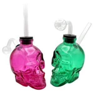 6ct 4" Thick Skull Oil Burner Bubbler Assortment