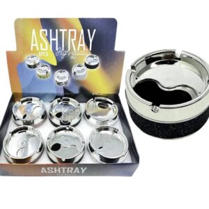 Twist Lid Glitter Ashtray 6pk