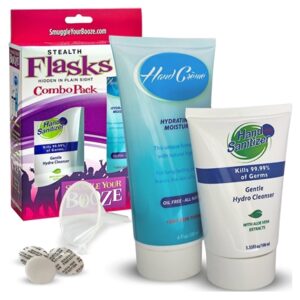 Smuggle Your Booze Hand Creme & Sanitizer Combo Pack Flasks