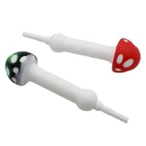 10ct 5.5" Silicone Mushroom Straw Nectar Collector