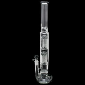 17" Dual Tree Honeycomb Perk Straight Water Pipe