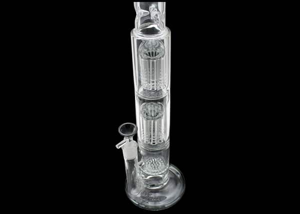 17" Dual Tree Honeycomb Perk Straight Water Pipe