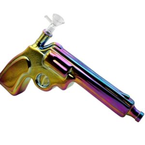 12" Glass on Glass Pistol Water Pipe