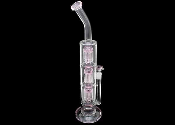 17" Triple Tree Perk Curved Water Pipe