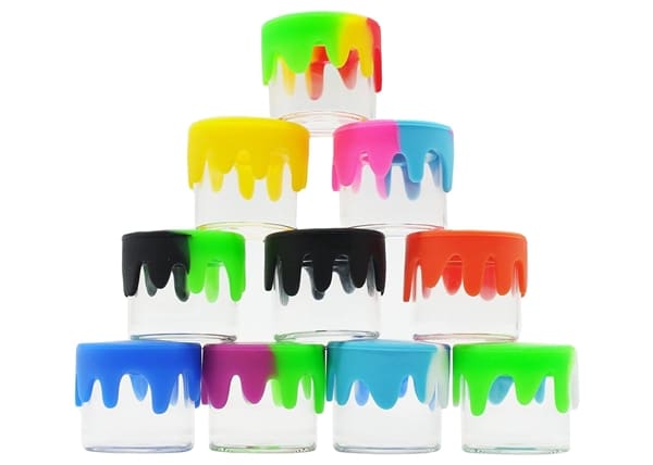 100ct 6ml Silicone Lid Concentrate Drip Jar