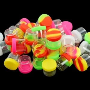 100ct 6ml Silicone Lid No Neck Glass Jar