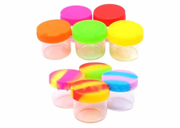 100ct 6ml Silicone Lid No Neck Glass Jar