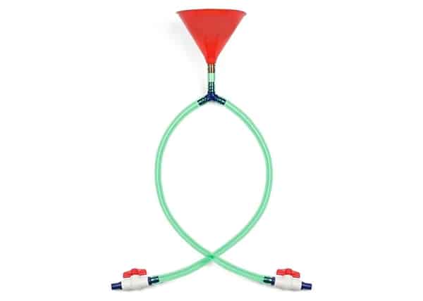 5ct Double Beer Bong Funnel with Valve