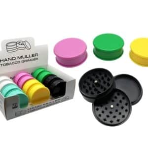 Hand Muller 63mm Acrylic Tobacco Grinder 12pk
