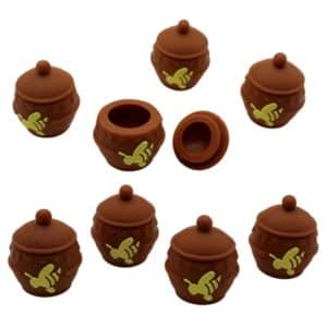25ct Honeybee Hunny Pot Silicone Stash Jar
