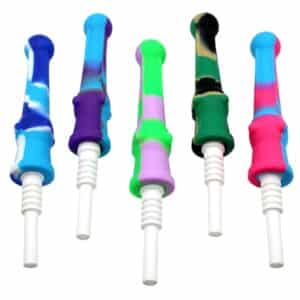 10ct 7" Silicone Honey Straw with 14mm Ceramic Tip