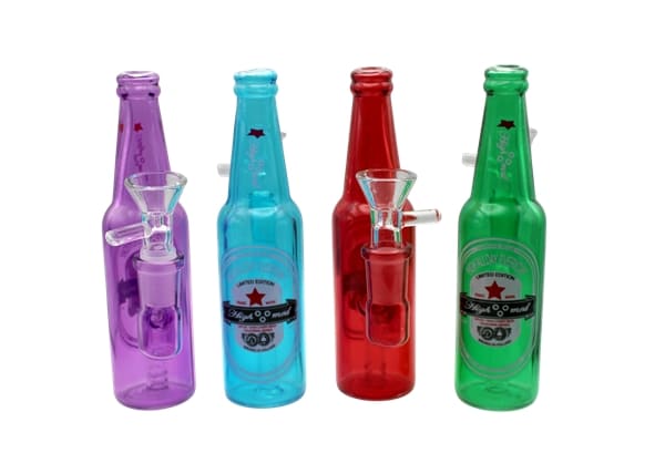 5ct 6" Mini Beer Bottle Water Pipe Assortment