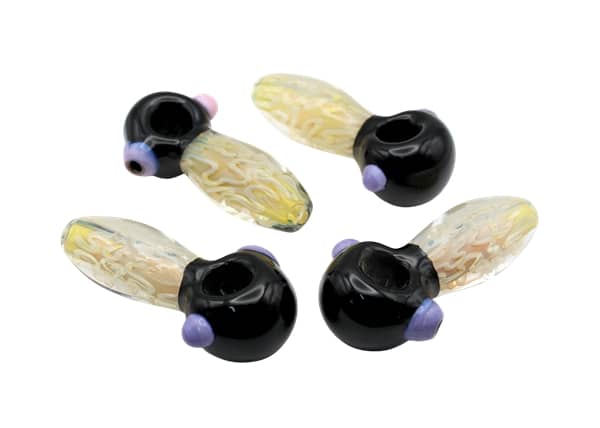 4ct 4" Dual Tone Fuming Swirl Hand Pipe